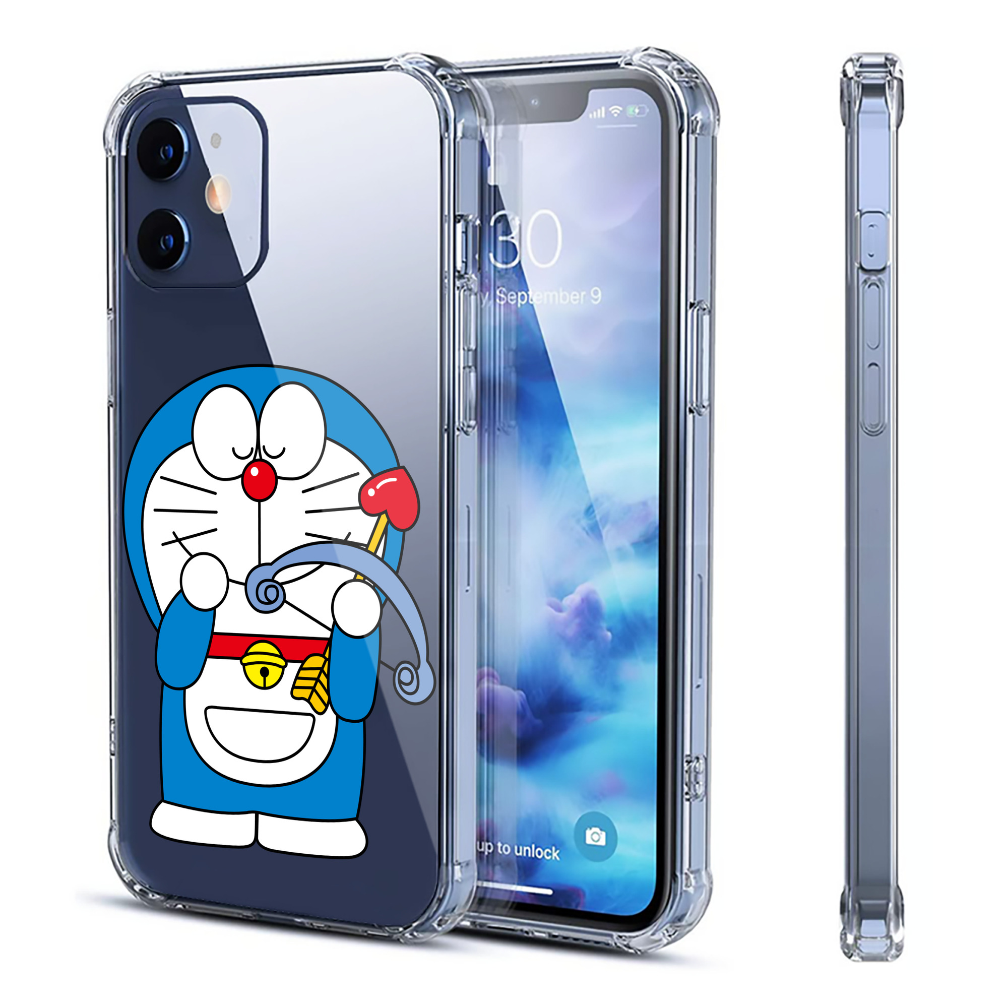 （画像用） ドラえもん Doraemon 【iPhone 12シリーズ対応】透明スマホケース（クリアソフトケース）